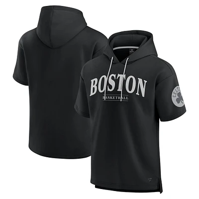 Sweat à capuche manches courtes Fanatics pour hommes Boston Celtics Elements Ready Black