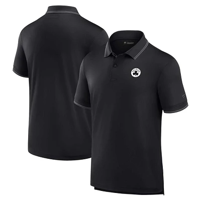 Polo noir Fanatics Front Office des Boston Celtics pour hommes