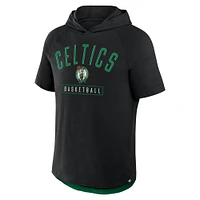 Men's Fanatics Black Boston Celtics Pass Legend Raglan Hoodie T-Shirt