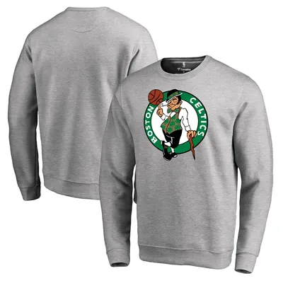 Boston Celtics Fanatics Branded Primary Logo Sweatshirt - Heathered Gray