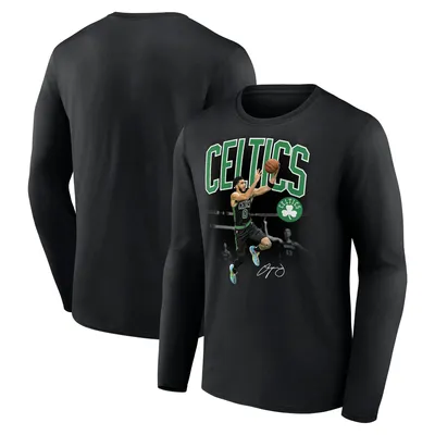 Jayson Tatum Youth Green Boston Celtics Kelly Backer Long Sleeve T