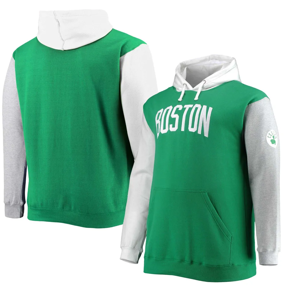 Youth Heathered Gray Boston Celtics Primary Logo Fleece Pullover