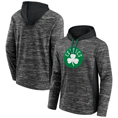 Men's Fanatics Charcoal Boston Celtics Instant Replay Colorblock - Pullover Hoodie