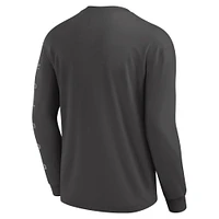 Men's Fanatics Gray Boston Celtics Elements Future Ground Tonal Info Long Sleeve T-Shirt