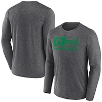 Men's Fanatics Heather Charcoal Boston Celtics Three-Point Play T-Shirt