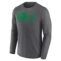 Men's Fanatics Heather Charcoal Boston Celtics Three-Point Play T-Shirt