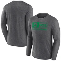Men's Fanatics Heather Charcoal Boston Celtics Three-Point Play T-Shirt