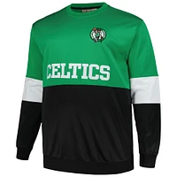 Men's Fanatics Kelly Green/Black Boston Celtics Big & Tall Split Pullover Sweatshirt