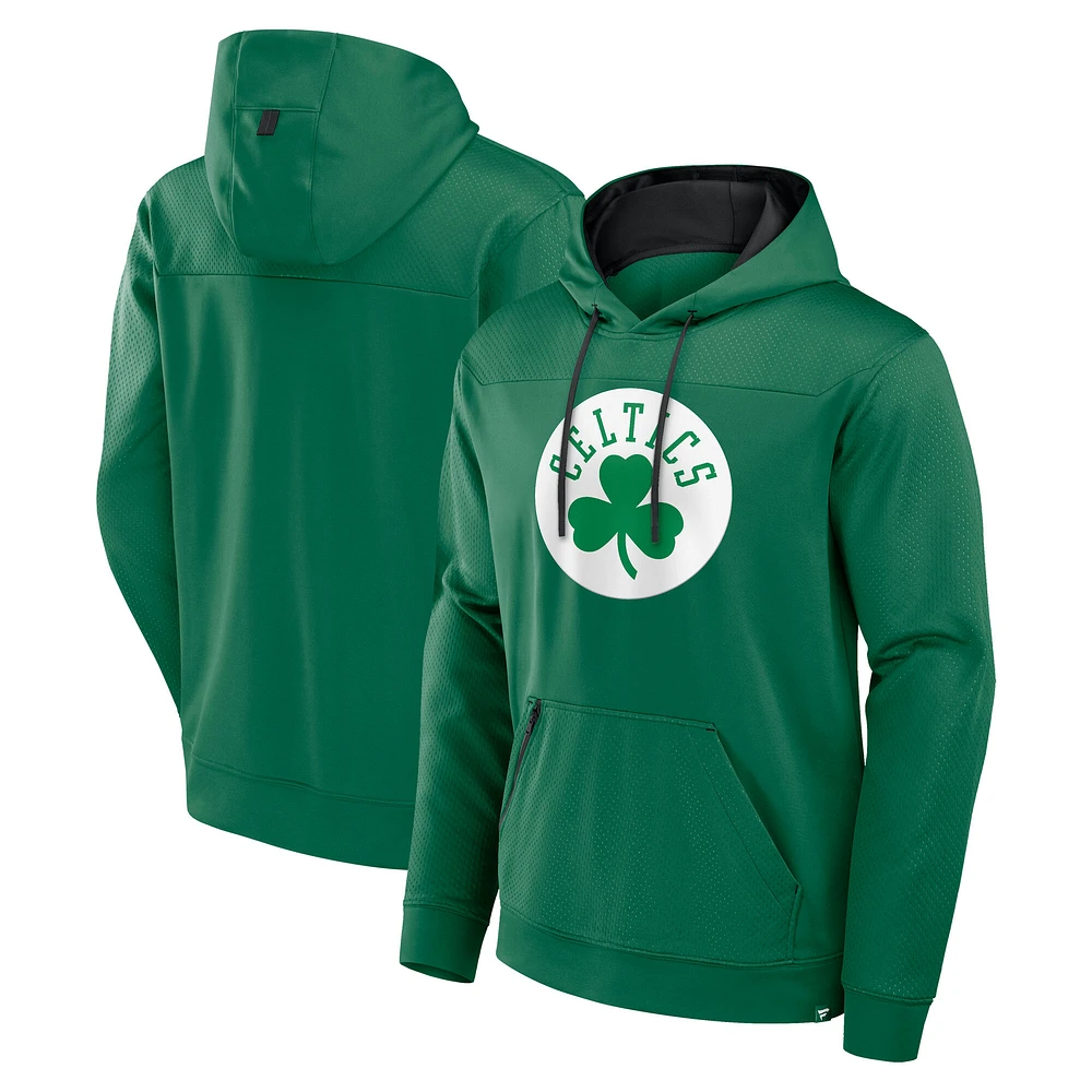 Sweat à capuche Fanatics Kelly Green Boston Celtics Reserve Defender pour homme