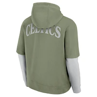 Men's Fanatics  Olive Boston Celtics Elements Sleek Pullover Hoodie