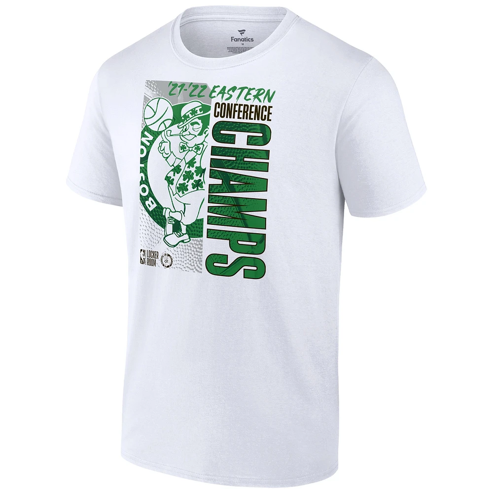 T-shirt blanc des vestiaires champions de la Conférence Est Boston Celtics 2022 Fanatics pour hommes