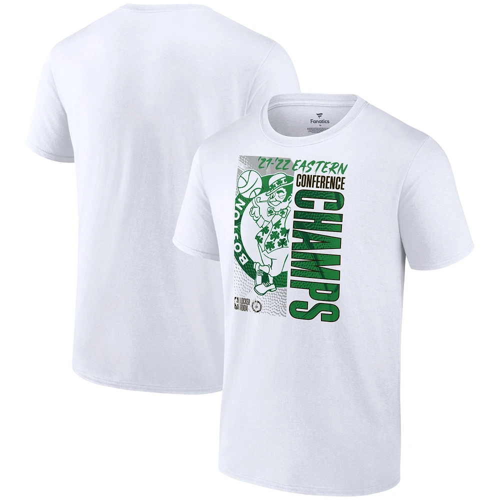 T-shirt blanc des vestiaires champions de la Conférence Est Boston Celtics 2022 Fanatics pour hommes