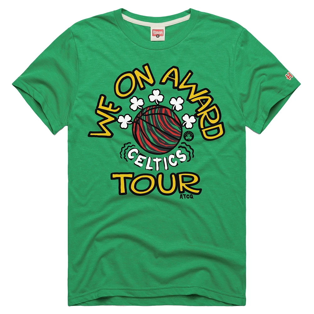 T-shirt hommage vert pour homme Boston Celtics A Tribe Called Quest x NBA We On Award Tour