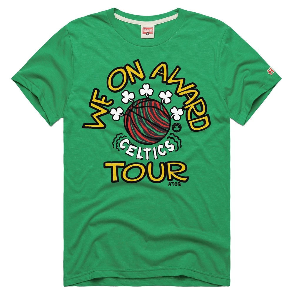 T-shirt hommage vert pour homme Boston Celtics A Tribe Called Quest x NBA We On Award Tour