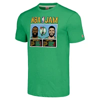 Men's Homage Jaylen Brown/Jayson Tatum Heathered Green Boston Celtics NBA Jam Tri-Blend T-Shirt
