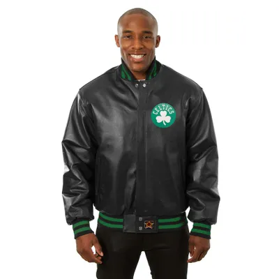 Boston Celtics JH Design Domestic Team Color Leather Jacket - Black