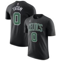 Men's Jordan Brand Jayson Tatum Black Boston Celtics 2022/23 Statement Edition Name & Number T-Shirt