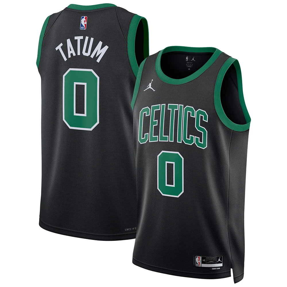 Maillot Jordan Brand Jayson Tatum pour homme Boston Celtics Swingman réplique noir - Statement Edition