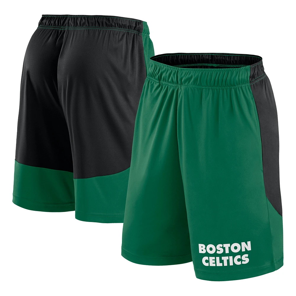 Short de performance pour homme vert Kelly/noir Boston Celtics Launch