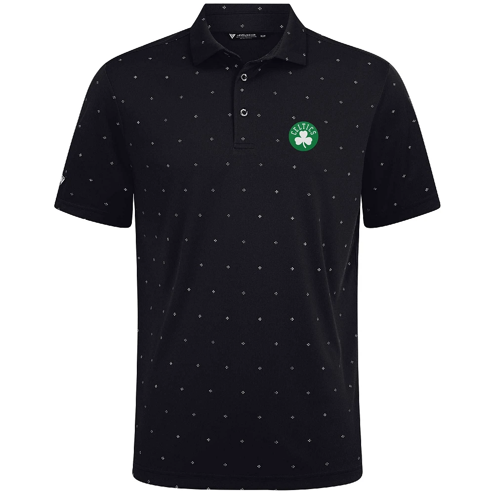 Polo Vision noir des Boston Celtics pour homme Levelwear