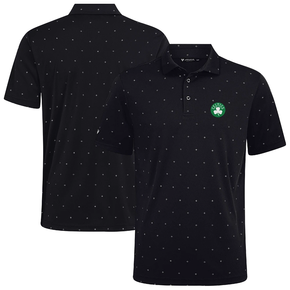 Polo Vision noir des Boston Celtics pour homme Levelwear