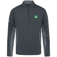 Men's Levelwear Heather Black Boston Celtics Waffle Insignia 2.0 Quarter-Zip Top