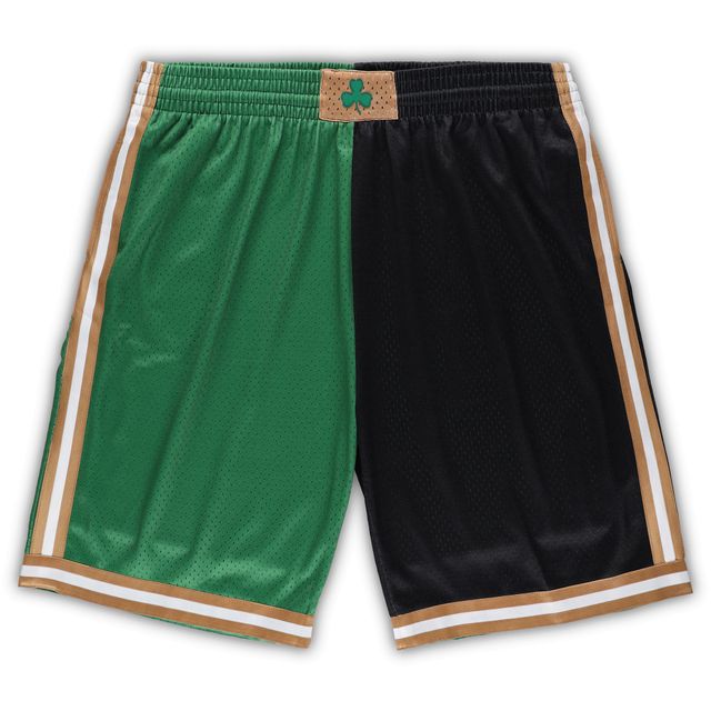 Mitchell & Ness pour homme Kelly Green/Black Boston Celtics Big Tall Hardwood Classics Split Swingman Short