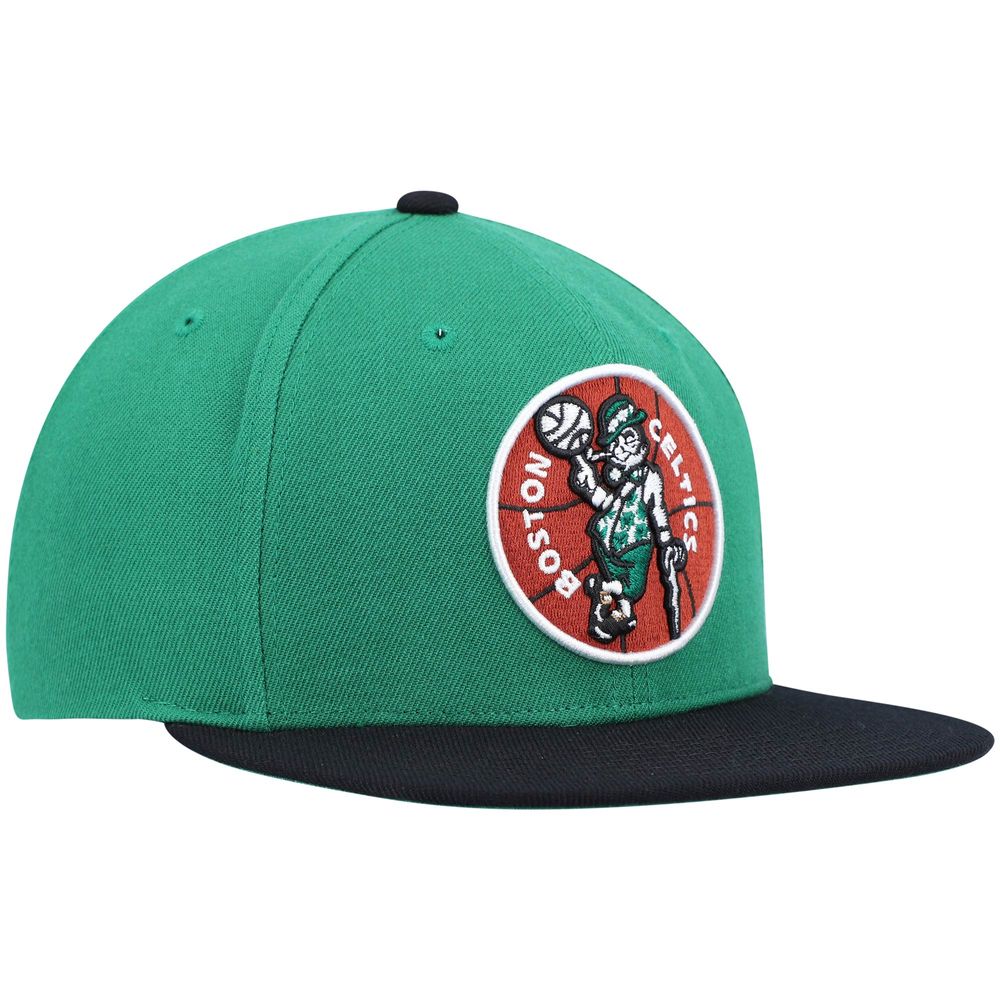 Men's Mitchell & Ness Kelly Green/Black Boston Celtics Hardwood Classics Team Two-Tone 2.0 Snapback Hat