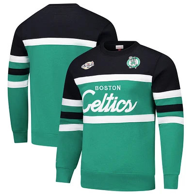 Sweat-shirt à capuche avec logo vintage Mitchell & Ness Kelly vert/noir Boston Celtics Hardwood Classics pour homme