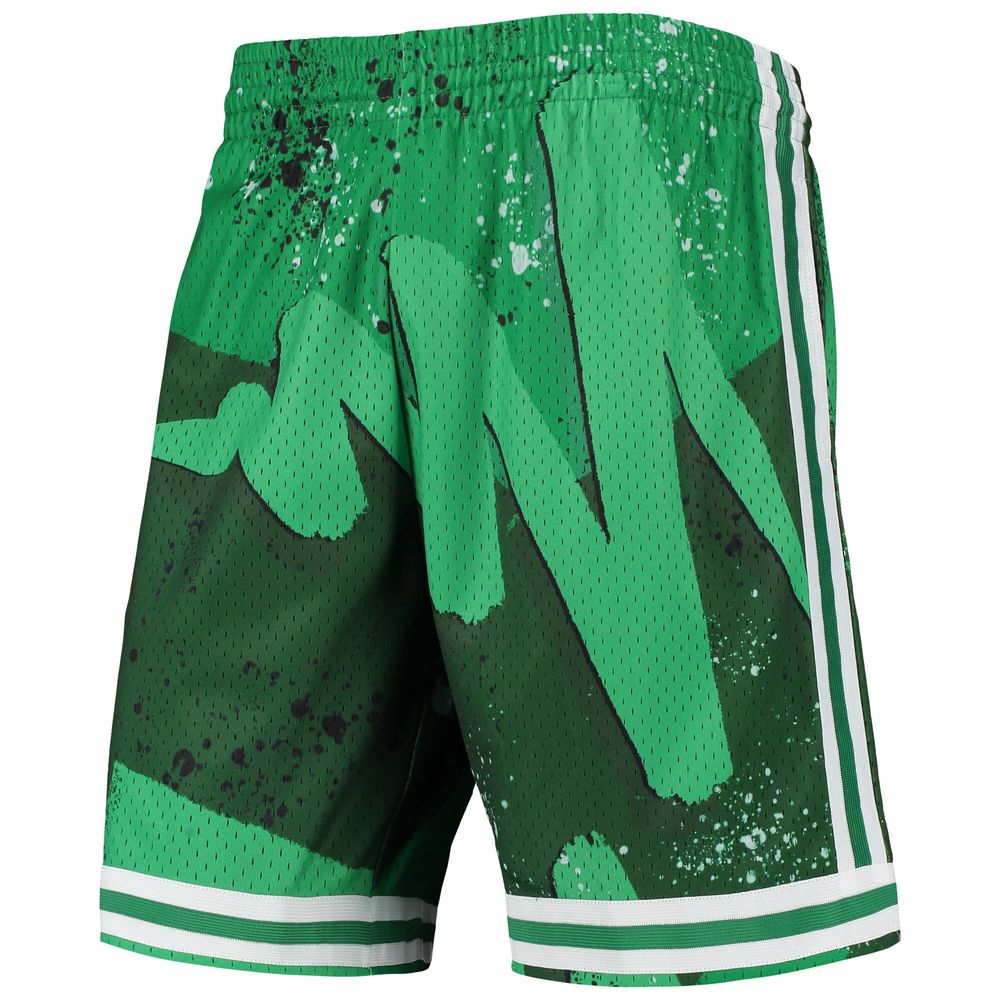 Men's Mitchell & Ness Kelly Green Boston Celtics Hardwood Classics 1985 Hyper Hoops Swingman Shorts