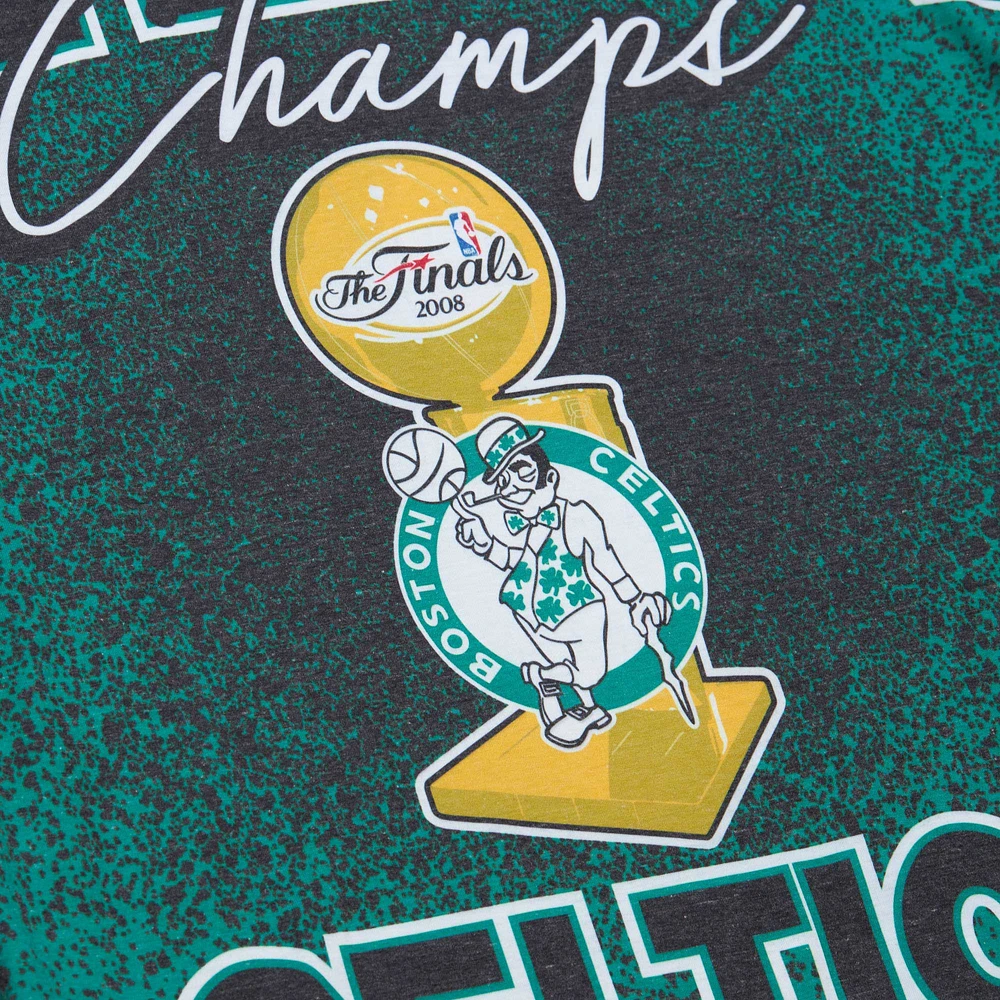 Men's Mitchell & Ness Kelly Green Boston Celtics Hardwood Classics 2008 NBA Finals Champ City T-Shirt