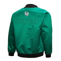 Veste en satin léger à boutons-pression Mitchell & Ness Kelly Green Boston Celtics Hardwood Classics Team OG 3.0 pour homme