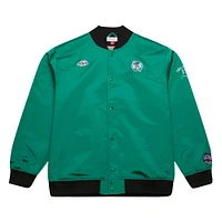 Men's Mitchell & Ness Kelly Green Boston Celtics Hardwood Classics Team OG 3.0 Lightweight Satin Full-Snap Jacket