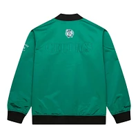 Veste en satin léger à boutons-pression Mitchell & Ness Kelly Green Boston Celtics Hardwood Classics Team OG 3.0 pour homme