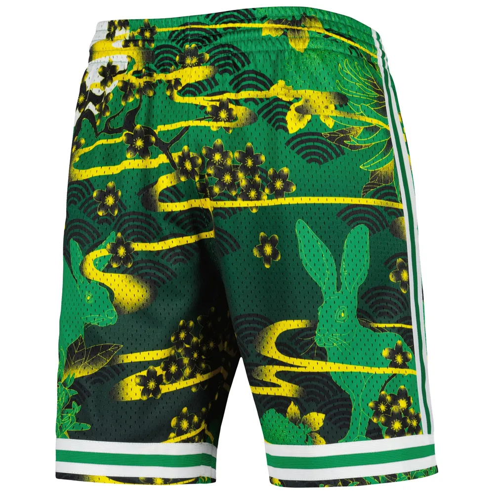 Men's Mitchell & Ness  Kelly Green Boston Celtics Lunar New Year Swingman Shorts