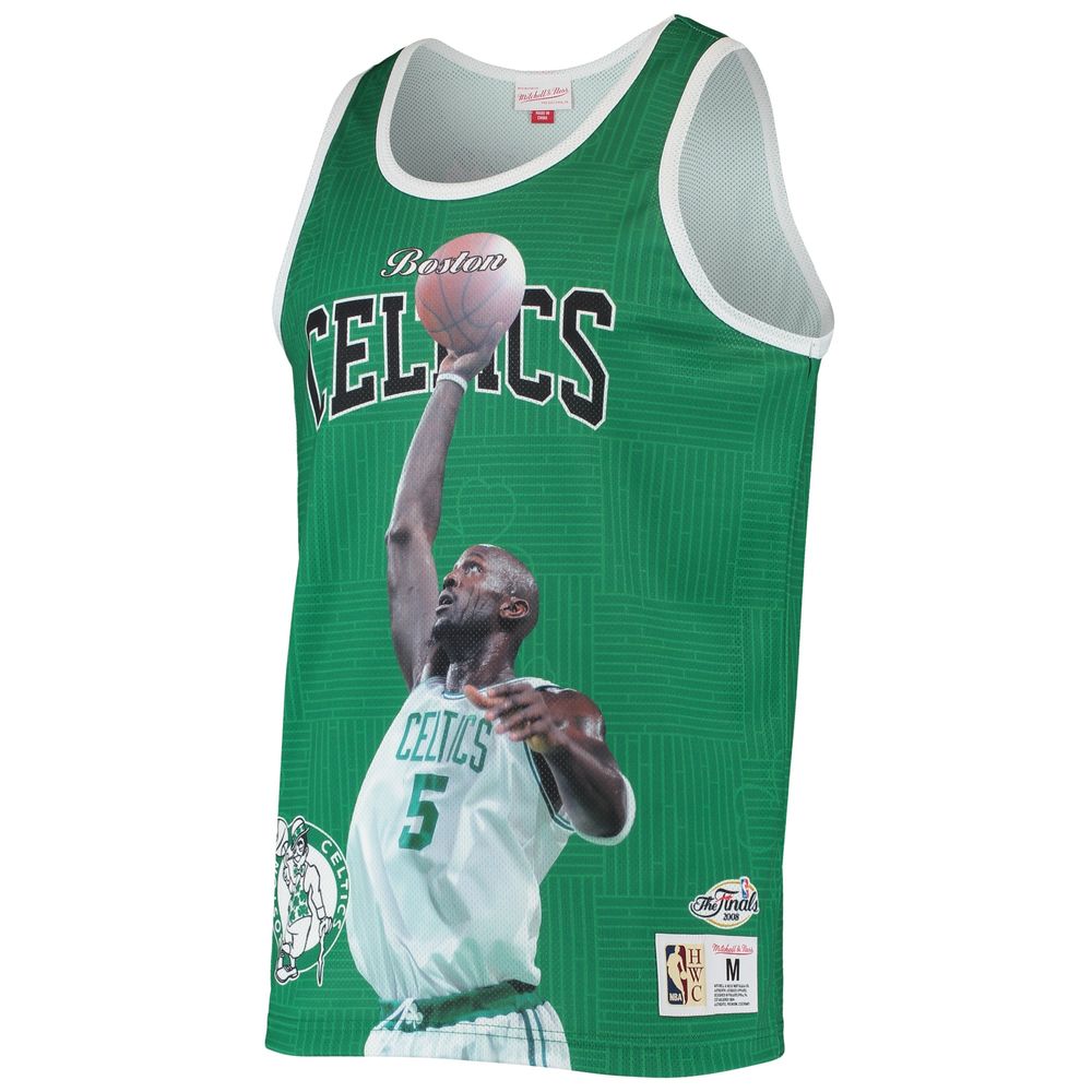 Men's Mitchell & Ness Kevin Garnett Kelly Green Boston Celtics Hardwood Classics Player Tank Top