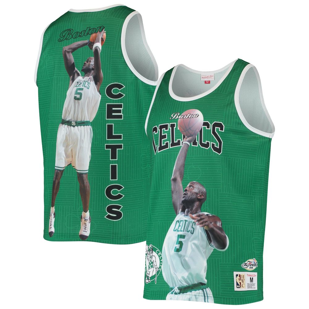 Men's Mitchell & Ness Kevin Garnett Kelly Green Boston Celtics Hardwood Classics Player Tank Top