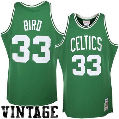 Men's Mitchell & Ness Larry Bird Kelly Green Boston Celtics 1985/86 Hardwood Classics Authentic Jersey