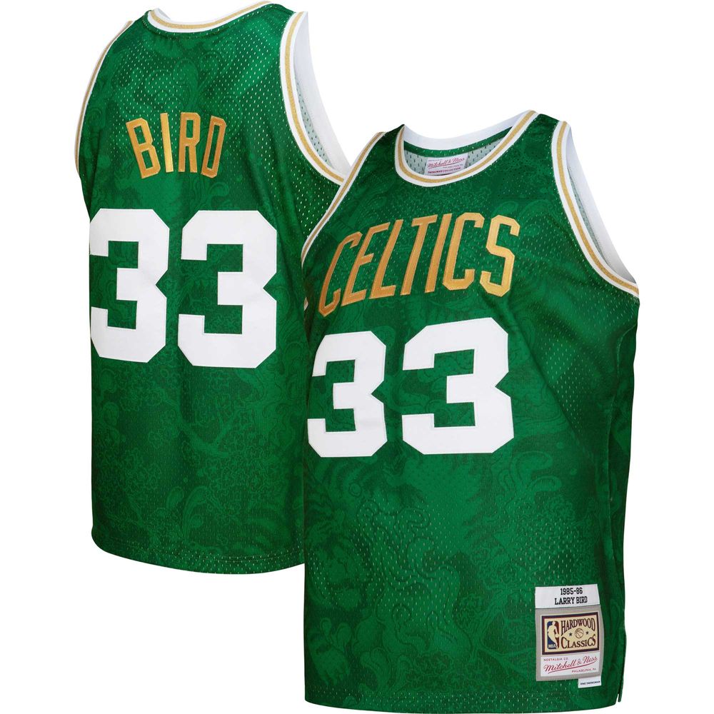Larry Bird Boston Celtics 1985 Road Men's Swingman Jersey (4X-Large) Green