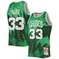 Men's Mitchell & Ness Larry Bird Kelly Green Boston Celtics Hardwood Classics 1985/86 Hyper Hoops Swingman Jersey