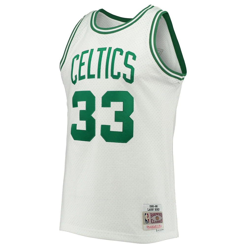 Men's Mitchell & Ness Larry Bird White Boston Celtics Hardwood Classics 1985/86 Swingman Jersey