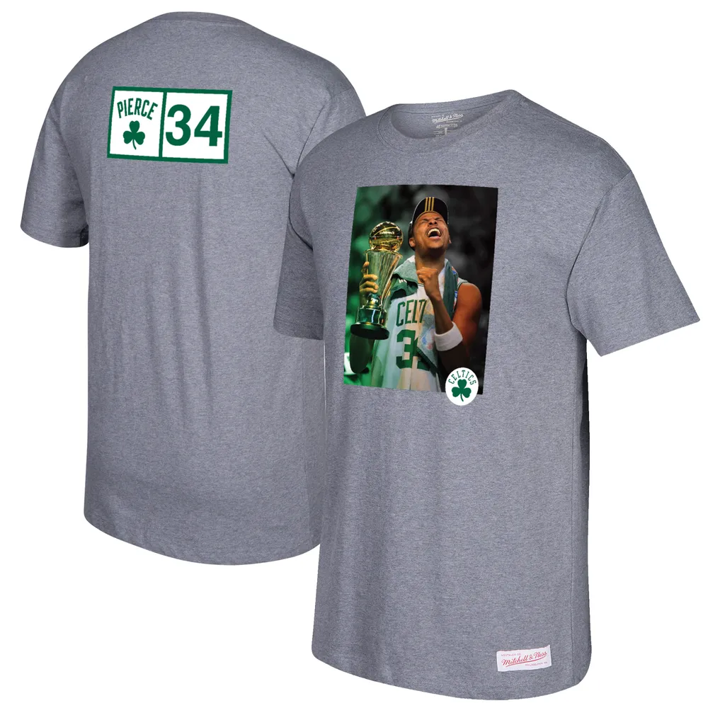 T-shirt graphique Mitchell & Ness Paul Pierce gris Boston Celtics pour hommes