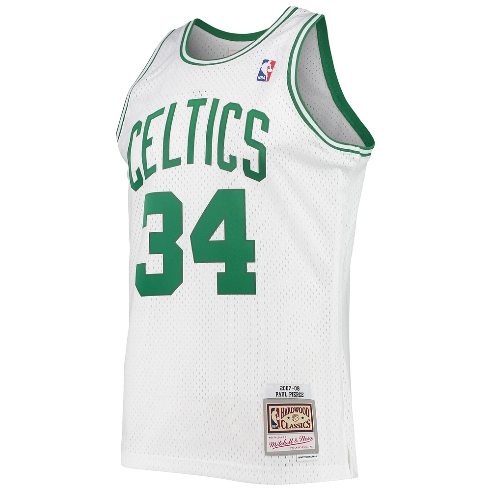 Men's Mitchell & Ness Paul Pierce White Boston Celtics Hardwood Classics Swingman Jersey