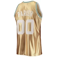 Hommes Mitchell & Ness Robert Parish Gold Boston Celtics 75e anniversaire 1985/86 Hardwood Classics Swingman Jersey