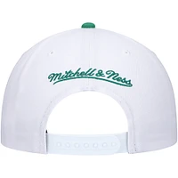 Men's Mitchell & Ness White/Green Boston Celtics Hardwood Classics Core 2-Tone 2.0 Pro Snapback Hat