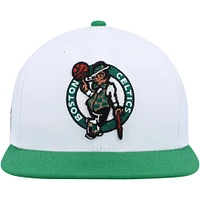 Casquette Snapback Boston Celtics Side Core 2.0 Mitchell & Ness pour hommes, blanc/vert