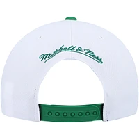 Casquette Snapback Boston Celtics Side Core 2.0 Mitchell & Ness pour hommes, blanc/vert