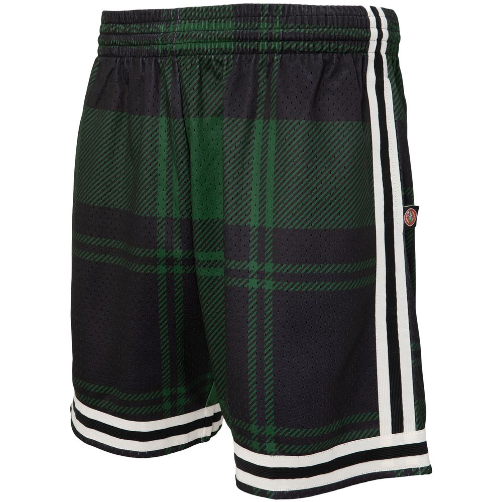 Men's Mitchell & Ness x Uninterrupted Kelly Green/Black Boston Celtics Hardwood Classics Swingman Shorts Size: Small