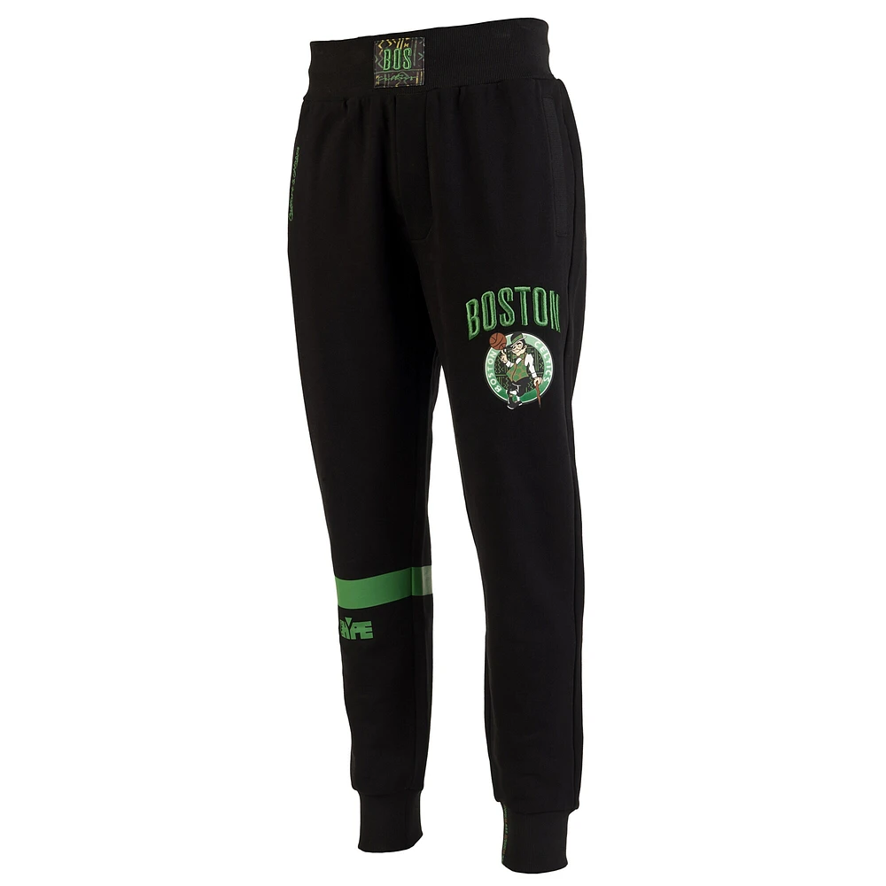 Pantalon de jogging NBA x Two Hype pour homme, collection Culture & Hoops, Boston Celtics, noir, qualité supérieure
