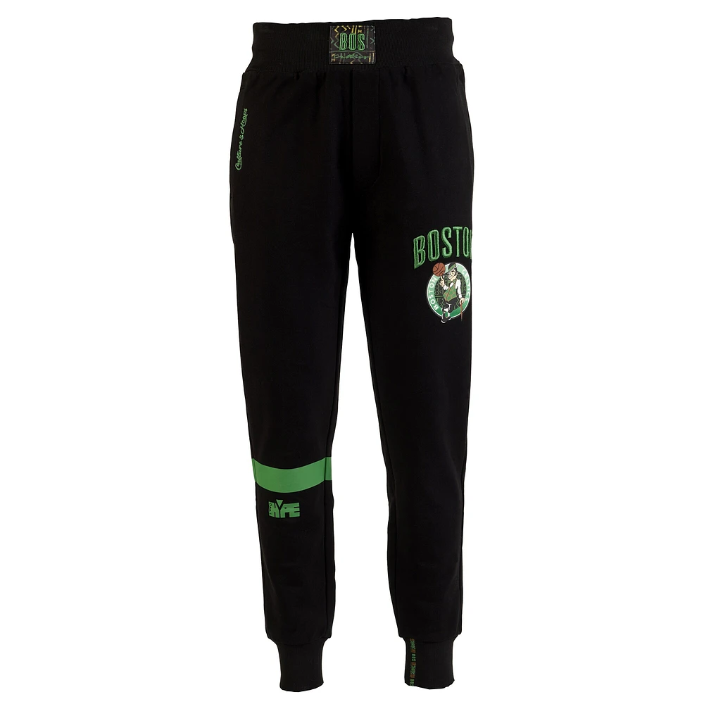 Pantalon de jogging NBA x Two Hype pour homme, collection Culture & Hoops, Boston Celtics, noir, qualité supérieure